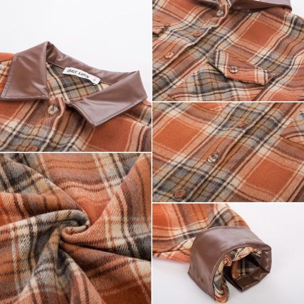 women's jackets casual coats women polyurethane leather patchwork shirt coat long sleeve plaided jacket party club gothic vintage ladi, Black;brown
women's jackets casual coats women polyurethane leather patchwork shirt coat long sleeve plaided jacket party club gothic vintage ladi, Black;brown