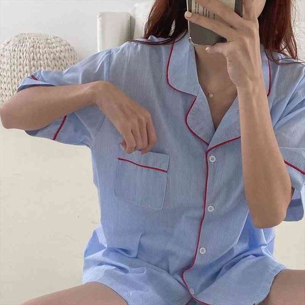 korean pajamas spring stripe womens sleepwears print pyjamas plus size loose pijamas two piece set summer soft casual home suit, Black;red
korean pajamas spring stripe womens sleepwears print pyjamas plus size loose pijamas two piece set summer soft casual home suit, Black;red