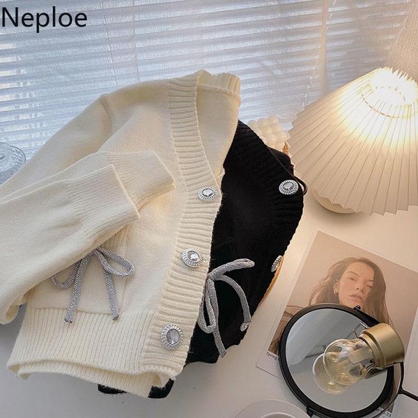 women's knits & tees neploe cropped cardigan women chic pocket bow sweet knitted sweater jacket 2021 fall clothing vintage loose sueter, White
women's knits & tees neploe cropped cardigan women chic pocket bow sweet knitted sweater jacket 2021 fall clothing vintage loose sueter, White