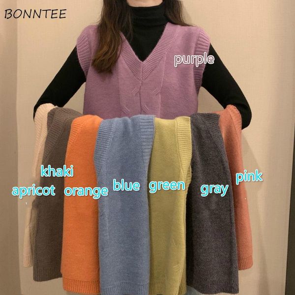 women's vests vest women sweater college basic lady clothing simple loose sleeveless ins pure knitting 7 colors mujer spring all-match, Black;white
women's vests vest women sweater college basic lady clothing simple loose sleeveless ins pure knitting 7 colors mujer spring all-match, Black;white
