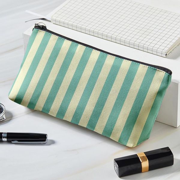 cosmetic bags & cases portable makeup bag fashion lady women classic simple striped canvas large capacity zipper storage
cosmetic bags & cases portable makeup bag fashion lady women classic simple striped canvas large capacity zipper storage
