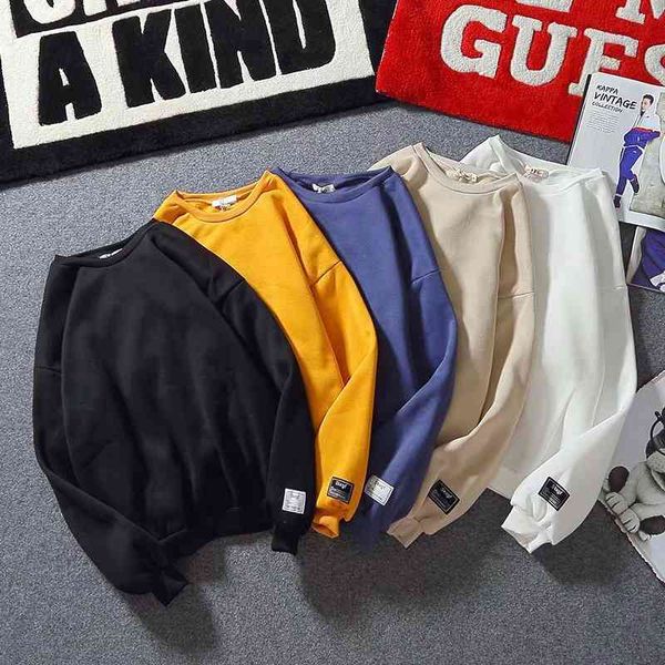 20222021wy193 men's casual round neck pullover with velvet sweater jacket simple loose student class uniform for boys and girls, Black
20222021wy193 men's casual round neck pullover with velvet sweater jacket simple loose student class uniform for boys and girls, Black