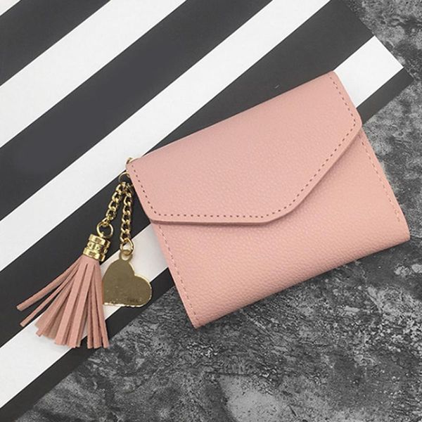 wallets pu leather short wallet tassel female heart pendant hasp coin purse mini bag for women, Red;black
wallets pu leather short wallet tassel female heart pendant hasp coin purse mini bag for women, Red;black