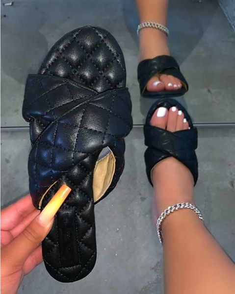 fashion cross band women slippers open round toe flat with slides shoes flip flops, Black
fashion cross band women slippers open round toe flat with slides shoes flip flops, Black