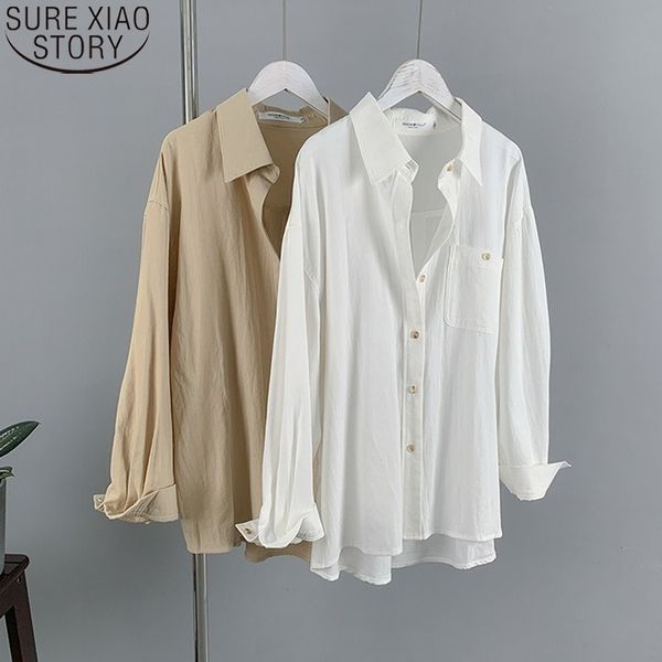 vintage korean loose womens and blouses casual clothes button solid fashion long sleeve shirt blusas 12141 210417, White
vintage korean loose womens and blouses casual clothes button solid fashion long sleeve shirt blusas 12141 210417, White