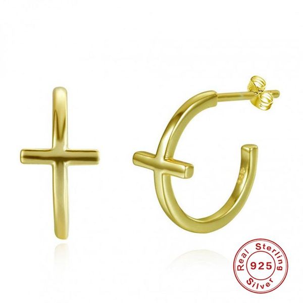 stud viny simple fashion opening cross earrings for women 925 sterling silver piercing pendientes xmas gifts jewelry, Golden;silver
stud viny simple fashion opening cross earrings for women 925 sterling silver piercing pendientes xmas gifts jewelry, Golden;silver