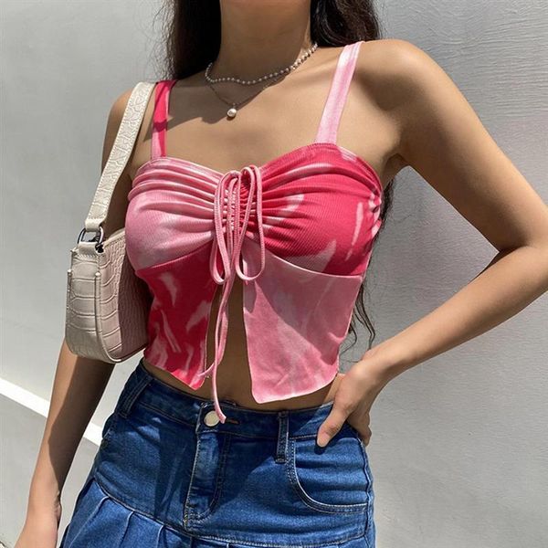 women's tanks & camis 2021 woman y2k knitted tie-dye ruched backless bandage lace up vest crop tank sleeveless for party daily, White
women's tanks & camis 2021 woman y2k knitted tie-dye ruched backless bandage lace up vest crop tank sleeveless for party daily, White