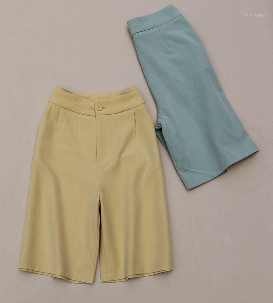 women's pants & capris 2021 summer high waist fashion suit women work wear chic knee-length shorts, Black;white
women's pants & capris 2021 summer high waist fashion suit women work wear chic knee-length shorts, Black;white