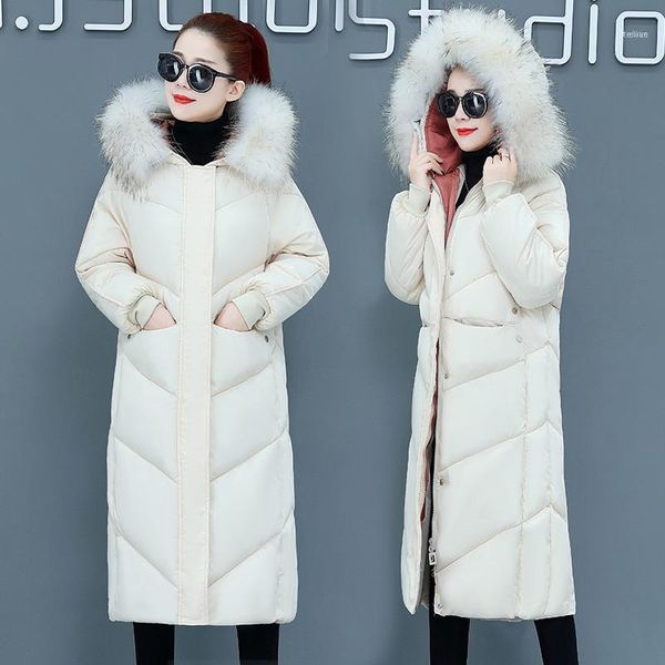 women's down & parkas cotton coat women hooded fur collar winter jacket loose thicken long parka femme warm jackets c64291, Black
women's down & parkas cotton coat women hooded fur collar winter jacket loose thicken long parka femme warm jackets c64291, Black