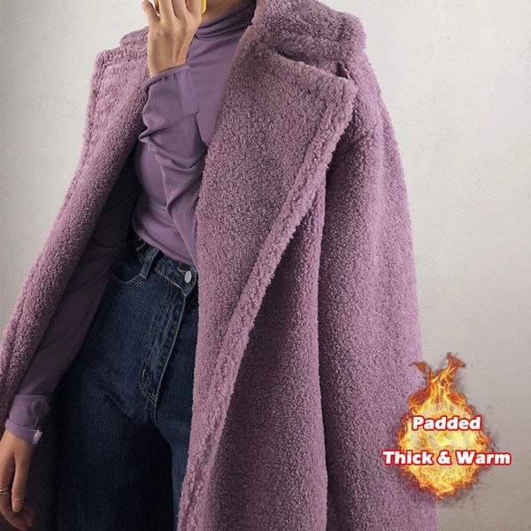 women's fur & faux 2021women winter warm long purple coat sleeve female thick teddy bear casual loose oversize outwears, Black
women's fur & faux 2021women winter warm long purple coat sleeve female thick teddy bear casual loose oversize outwears, Black
