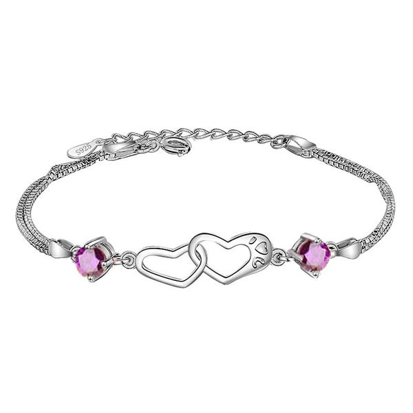 charm bracelets women's fashion 1pc imitation silver diamond heart bracelet jewelry double shaped party gifts accessories, Golden;silver
charm bracelets women's fashion 1pc imitation silver diamond heart bracelet jewelry double shaped party gifts accessories, Golden;silver
