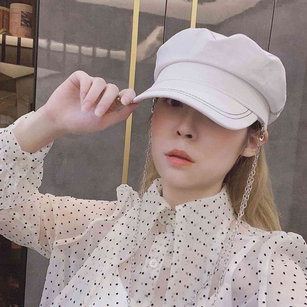 octagonal hat children's fashion designer versatile sunscreen mesh red chain navy autumn and winter, Blue;gray
octagonal hat children's fashion designer versatile sunscreen mesh red chain navy autumn and winter, Blue;gray
