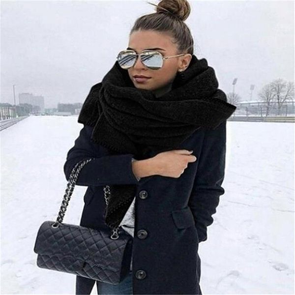 scarves fashion winter thick warm big scarf shawl women wraps vintage polar fleece windproof solid color wild 176cm, Blue;gray
scarves fashion winter thick warm big scarf shawl women wraps vintage polar fleece windproof solid color wild 176cm, Blue;gray