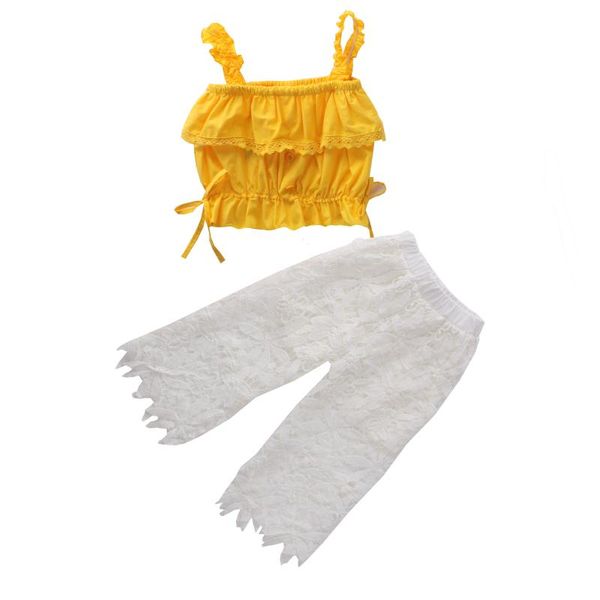 1-6y summer infant baby girls clothes sets ruffles lace sleeveless vest pants trousers 2pcs clothing, White
1-6y summer infant baby girls clothes sets ruffles lace sleeveless vest pants trousers 2pcs clothing, White
