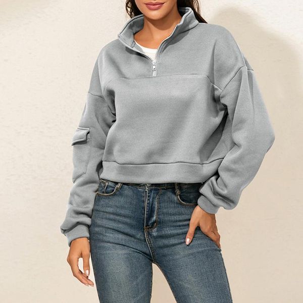 women's hoodies & sweatshirts autumn winter fashion women solid color hoodie stand collar long sleeve zipper pocket crop pullover swea, Black
women's hoodies & sweatshirts autumn winter fashion women solid color hoodie stand collar long sleeve zipper pocket crop pullover swea, Black