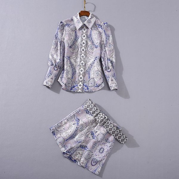 dress european and american women's wear autumn style long-sleeved vintage printed shirt belt shorts fashion suits 6op3, White
dress european and american women's wear autumn style long-sleeved vintage printed shirt belt shorts fashion suits 6op3, White