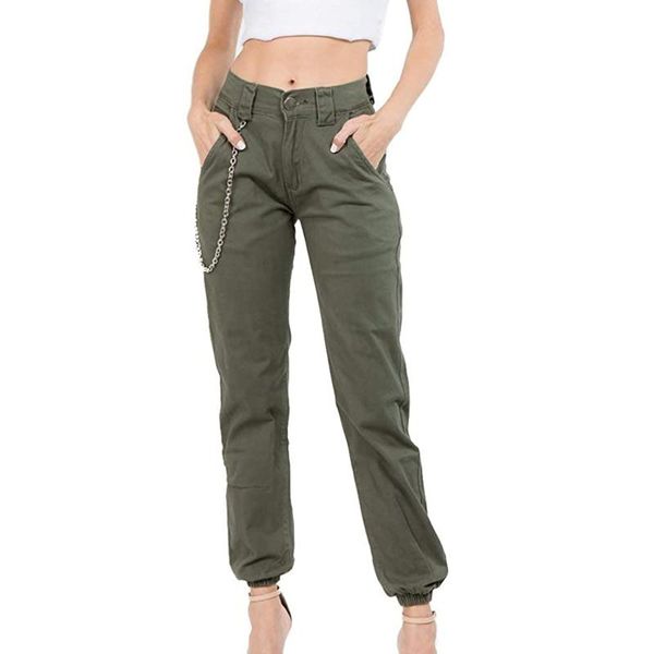 fashion women's solid colors high waist slim fit jogger cargo pants for with matching belt casual streetwear trousers#35 & capris, Black;white
fashion women's solid colors high waist slim fit jogger cargo pants for with matching belt casual streetwear trousers#35 & capris, Black;white