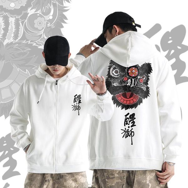 men's hoodies & sweatshirts lion dance printed white black couple women men zipper harajuku streetwear fashion casual sweatshirt oversi
men's hoodies & sweatshirts lion dance printed white black couple women men zipper harajuku streetwear fashion casual sweatshirt oversi