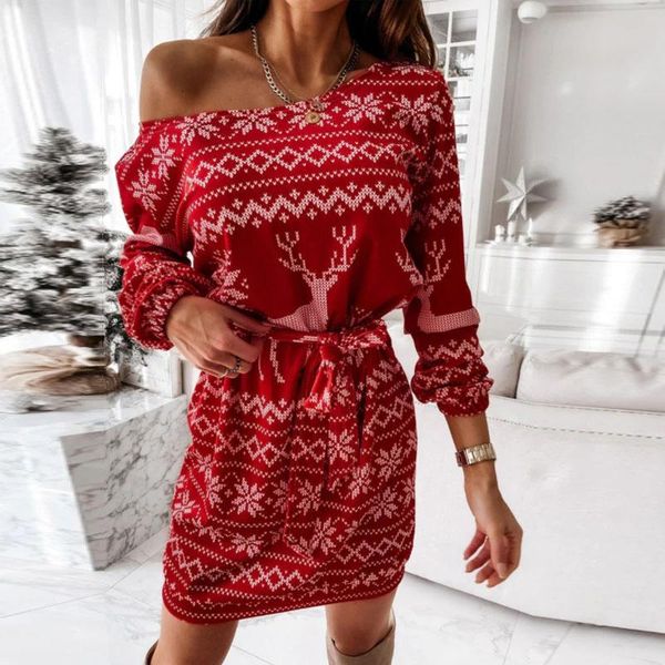 casual dresses autumn winter women christmas dress long sleeve off shoulder knitting snowflake spring fall slimming midi xmas outfits, Black;gray
casual dresses autumn winter women christmas dress long sleeve off shoulder knitting snowflake spring fall slimming midi xmas outfits, Black;gray