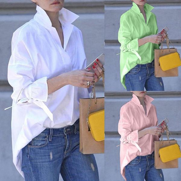 women's blouses & shirts loose blouse casual solid color elegant business long sleeve ladies fashion all-match shirt, White
women's blouses & shirts loose blouse casual solid color elegant business long sleeve ladies fashion all-match shirt, White