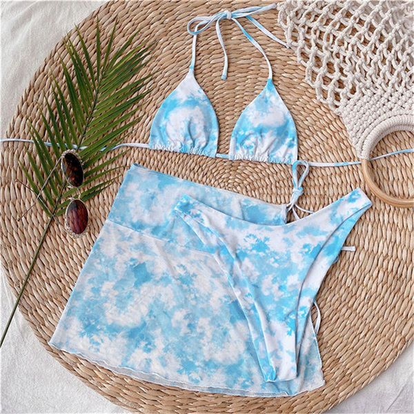 2021 women's swimwear three pieces triangle swimsuit lady padded printed bikini halter brazilian swimming wear beachwear, White;black
2021 women's swimwear three pieces triangle swimsuit lady padded printed bikini halter brazilian swimming wear beachwear, White;black