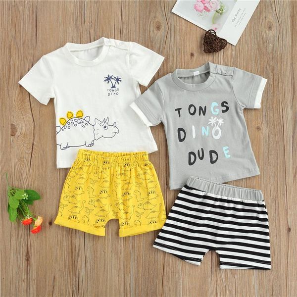clothing sets baby boy summer casual 2pcs fashion cartoon button design short sleeves and horizontal stripe printing shorts set, White
clothing sets baby boy summer casual 2pcs fashion cartoon button design short sleeves and horizontal stripe printing shorts set, White