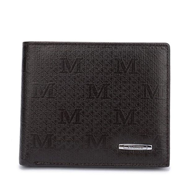 wallets business men's short wallet, Red;black
