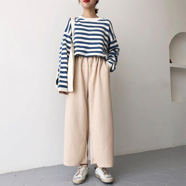 women's pants & capris yoyikamomo women knitted wide leg trousers 2021 autumn elastic waist casual pockets brief vintage black, Black;white
women's pants & capris yoyikamomo women knitted wide leg trousers 2021 autumn elastic waist casual pockets brief vintage black, Black;white
