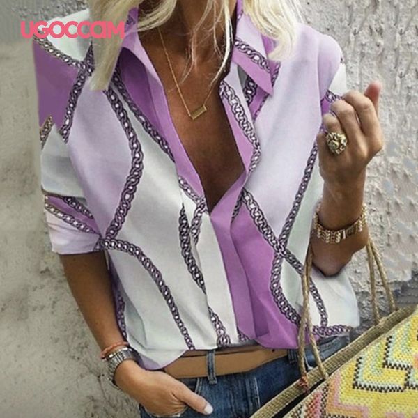 women's blouses & shirts ugoccam women blouse long sleeve shirt print roupas turn-down collar elegant work plus size blusas mujer de, White
women's blouses & shirts ugoccam women blouse long sleeve shirt print roupas turn-down collar elegant work plus size blusas mujer de, White