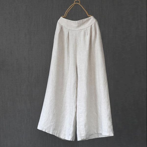 women's pants & capris spring and summer casual wide leg solid color linen elastic waist vintage cotton long women, Black;white
women's pants & capris spring and summer casual wide leg solid color linen elastic waist vintage cotton long women, Black;white