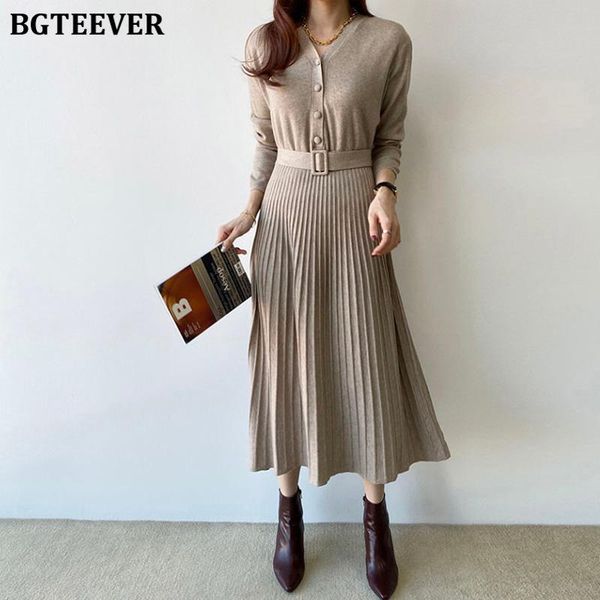 casual dresses bgteever chic v-neck women knit dress front buttons sash full sleeve a-line winter long sweater vestidos mujer 2021, Black;gray
casual dresses bgteever chic v-neck women knit dress front buttons sash full sleeve a-line winter long sweater vestidos mujer 2021, Black;gray