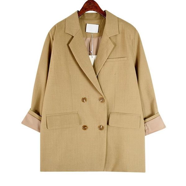 women's suits & blazers khaki double breasted big size for women elegant lapel long sleeve loose fit and jackets fashion spring autumn, White;black
women's suits & blazers khaki double breasted big size for women elegant lapel long sleeve loose fit and jackets fashion spring autumn, White;black