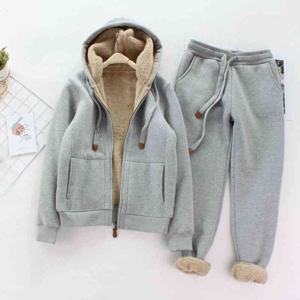 women's two piece pants winter plus velvet thickening hoodies set womans tracksuits thick warm clothes womens solid color jacket suit f, White
women's two piece pants winter plus velvet thickening hoodies set womans tracksuits thick warm clothes womens solid color jacket suit f, White