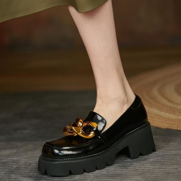 dress shoes 2021autumn women oxford black leather platform wedge stilettos gold chains decor thick sole chaussure femmes
dress shoes 2021autumn women oxford black leather platform wedge stilettos gold chains decor thick sole chaussure femmes