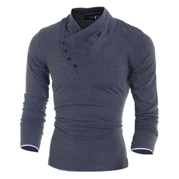 men's oblique button collar slim long sleeve sutong casual solid color pullover t-shirt 7738, White;black
men's oblique button collar slim long sleeve sutong casual solid color pullover t-shirt 7738, White;black