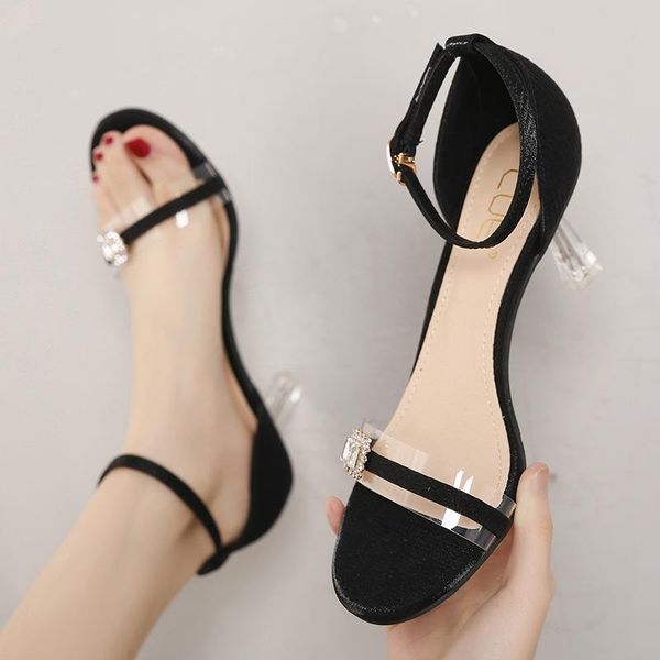 sandals crystal buckle belt gladiator modern women 2021 slippers cover heels summer shoes clear thin high sandalias 34-43, Black
sandals crystal buckle belt gladiator modern women 2021 slippers cover heels summer shoes clear thin high sandalias 34-43, Black