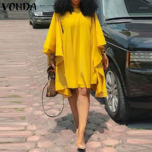summer spring baggy sleeve mini dress 2021 vonda casual o neck solid party dresses plus size bohemian vestidos femme short robe, Black;gray
summer spring baggy sleeve mini dress 2021 vonda casual o neck solid party dresses plus size bohemian vestidos femme short robe, Black;gray