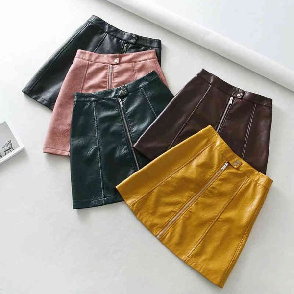 Skirts skirts Autumn Slim Joker PU leather Mini High Waist Zipper Patchwork A-line Colored Faux Short 5SN5, Black
Skirts skirts Autumn Slim Joker PU leather Mini High Waist Zipper Patchwork A-line Colored Faux Short 5SN5, Black