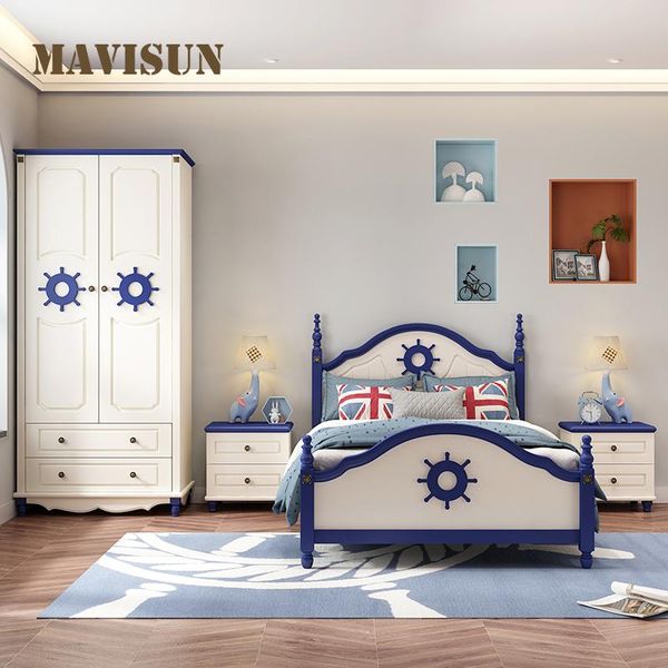 baby cribs american country style children's room solid wood furniture bedroom blue bed and wardrobe desk combination for boys
baby cribs american country style children's room solid wood furniture bedroom blue bed and wardrobe desk combination for boys