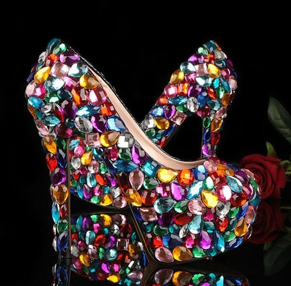 dress shoes 2021 nicest crystal glitter multicolor wedding high heel evening ladies platform dance for woman, Black
dress shoes 2021 nicest crystal glitter multicolor wedding high heel evening ladies platform dance for woman, Black