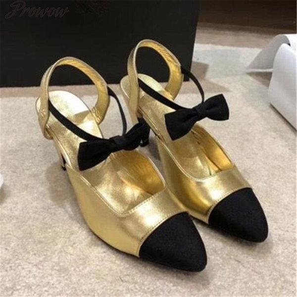prowow sandals women pumps pointed toe leather patchwork butterfly-knot embellished high heels shoes dress, Black
prowow sandals women pumps pointed toe leather patchwork butterfly-knot embellished high heels shoes dress, Black