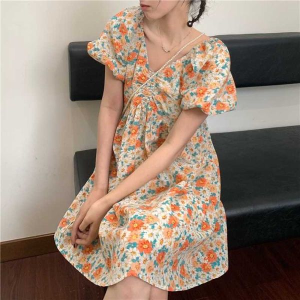 kawaii puff sleeve floral dres summer casual mini party korean female square collar boho beach vintage 210604, Black;gray
kawaii puff sleeve floral dres summer casual mini party korean female square collar boho beach vintage 210604, Black;gray