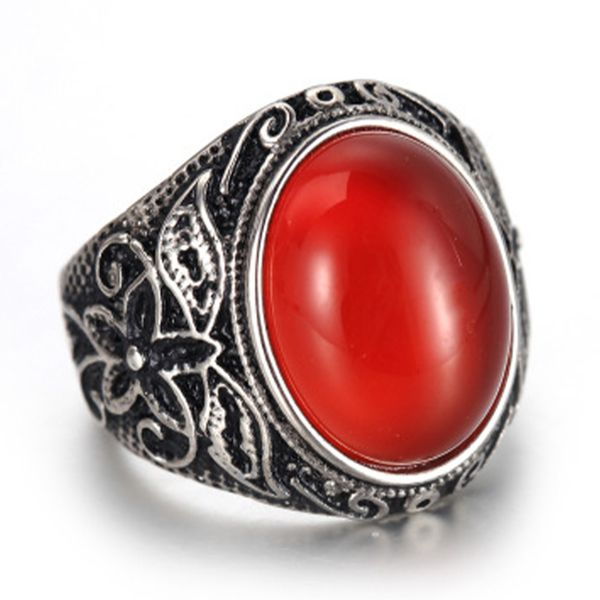 stainless steel ring vintage filigree pattern oval red stone for us size #7 - #12 with velvet bag, Golden;silver
stainless steel ring vintage filigree pattern oval red stone for us size #7 - #12 with velvet bag, Golden;silver