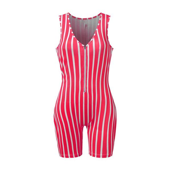 women v-neck striped jumpsuit summer fashion sleeveless zipper for ladies women's jumpsuits & rompers, Black;white
women v-neck striped jumpsuit summer fashion sleeveless zipper for ladies women's jumpsuits & rompers, Black;white