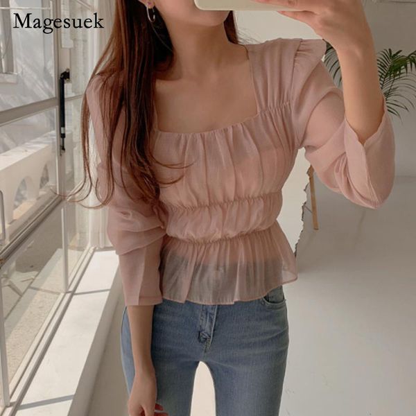 women's blouses & shirts vintage square collar mesh blouse women solid slim fit wild shirt spring autumn 2021 pullover long sleeve blu, White
women's blouses & shirts vintage square collar mesh blouse women solid slim fit wild shirt spring autumn 2021 pullover long sleeve blu, White
