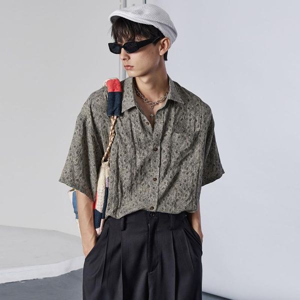 men's casual shirts 2021 summer hong kong style retro flower shirt net red lazy versatile short sleeve, White;black
men's casual shirts 2021 summer hong kong style retro flower shirt net red lazy versatile short sleeve, White;black