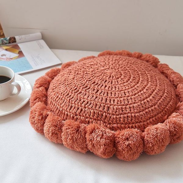 cushion/decorative pillow nordic style home decor sofa yoga mat hand rests room bay window throw tassel pom poms knitted round cushion
cushion/decorative pillow nordic style home decor sofa yoga mat hand rests room bay window throw tassel pom poms knitted round cushion