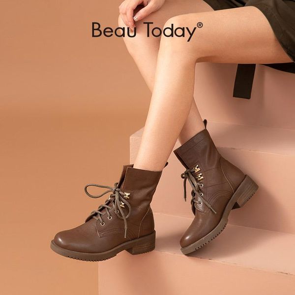 boots beautoday ankle women genuine cow leather lace up closure round toe winter fashion ladies shoes handmade 03689, Black
boots beautoday ankle women genuine cow leather lace up closure round toe winter fashion ladies shoes handmade 03689, Black