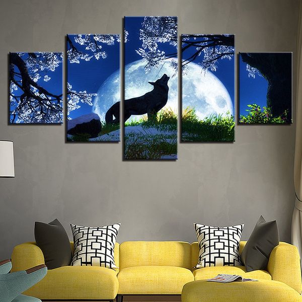 5pcs/set unframed high definition painting decorative wolf under moonlight print murals
5pcs/set unframed high definition painting decorative wolf under moonlight print murals
