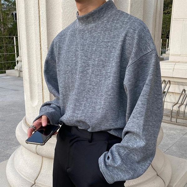 korean stand-up collar t shirt men's fashion solid color casual cotton t-shirt men loose long-sleeved tshirt mens t-shirts, White;black
korean stand-up collar t shirt men's fashion solid color casual cotton t-shirt men loose long-sleeved tshirt mens t-shirts, White;black